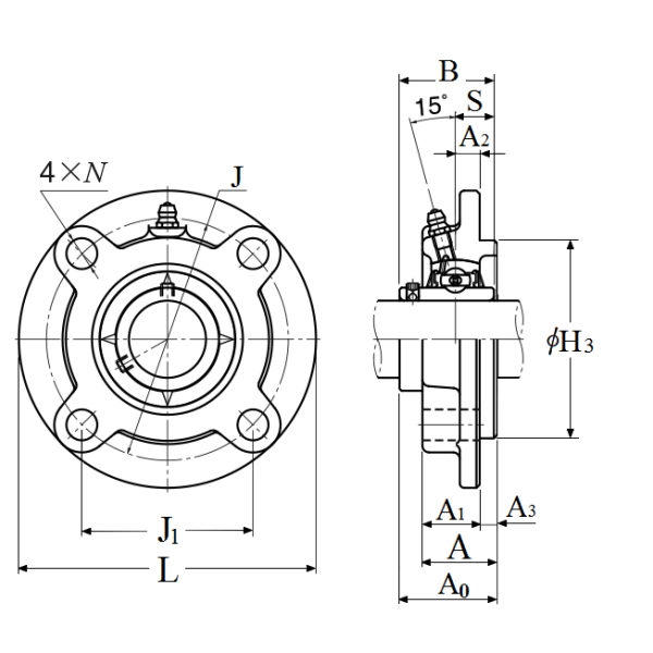 Gối đỡ NTN C-UCFC212D1