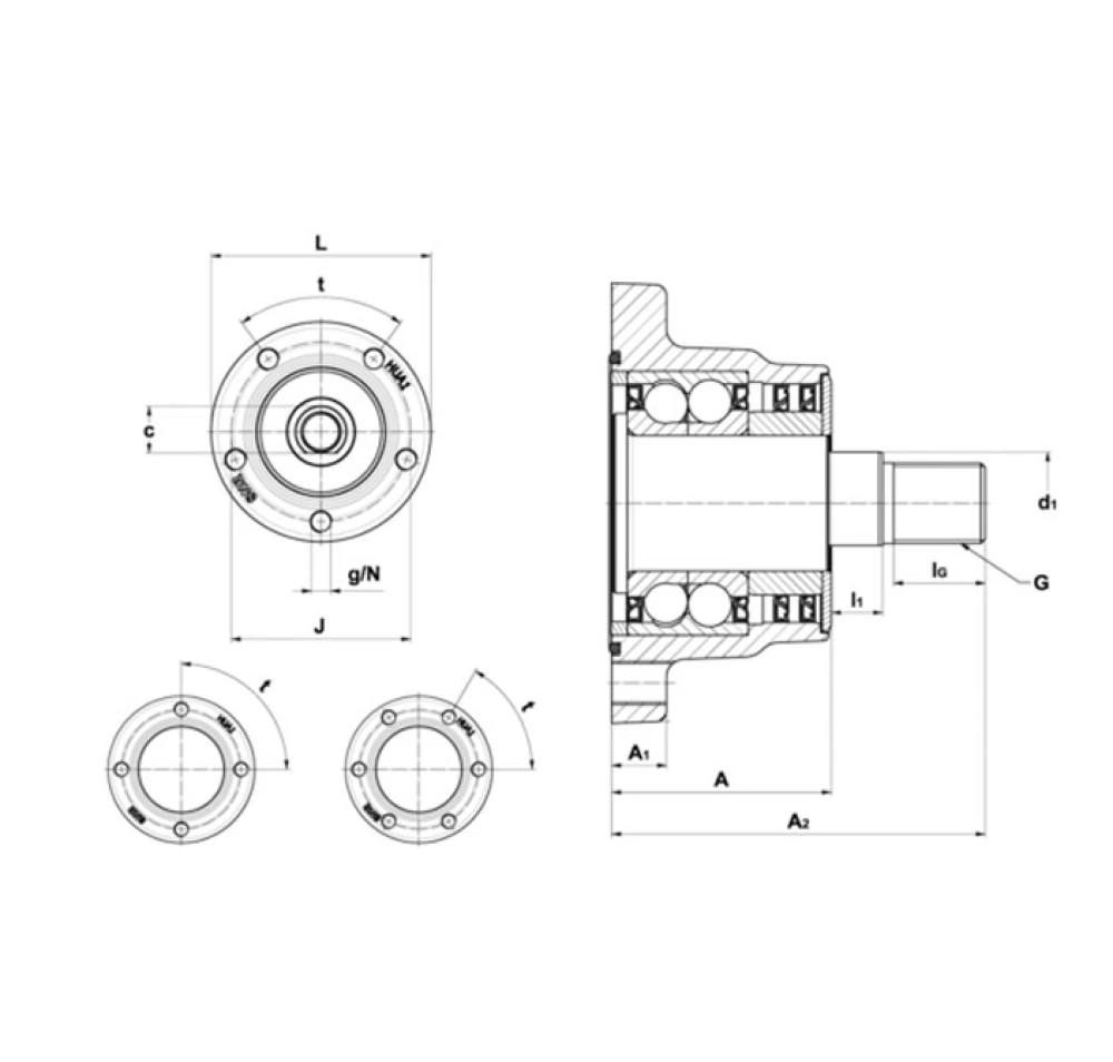 Gối đỡ NTN HUA151-4M12-S01